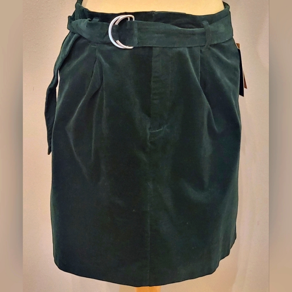 Cremieux Green Velvet Skirt. Size 12